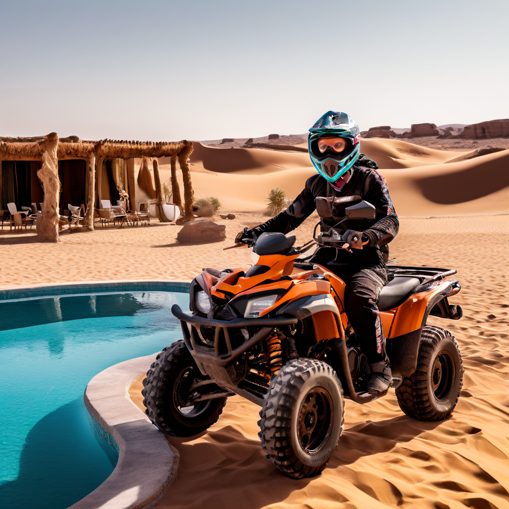 Agafay Desert Quad Biking and Lunch With Swimming pool